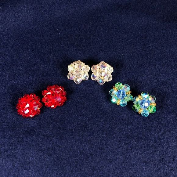 Art deco clip on earring set - Picture 2 of 4